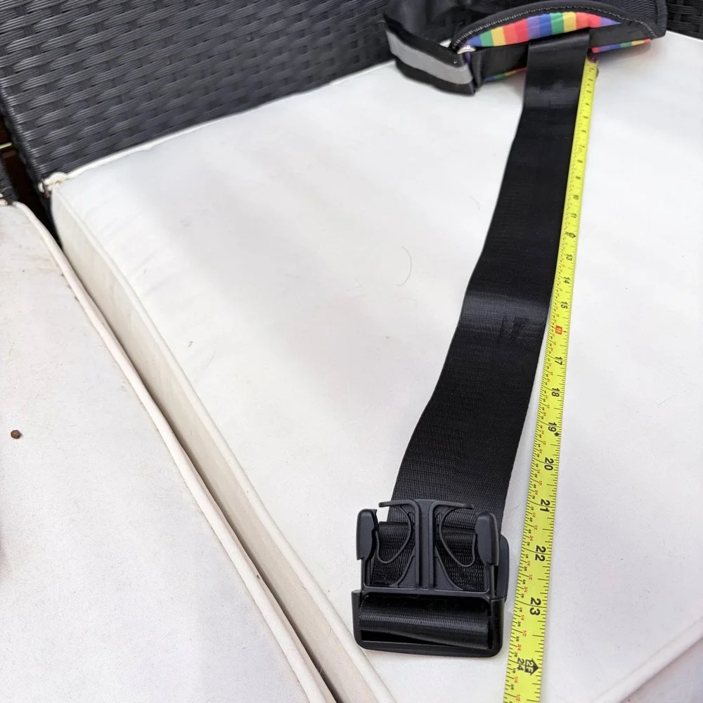 Joyride Dog Harness XL Rainbow Stripe Reflective Side-Clip No-Pull Pride